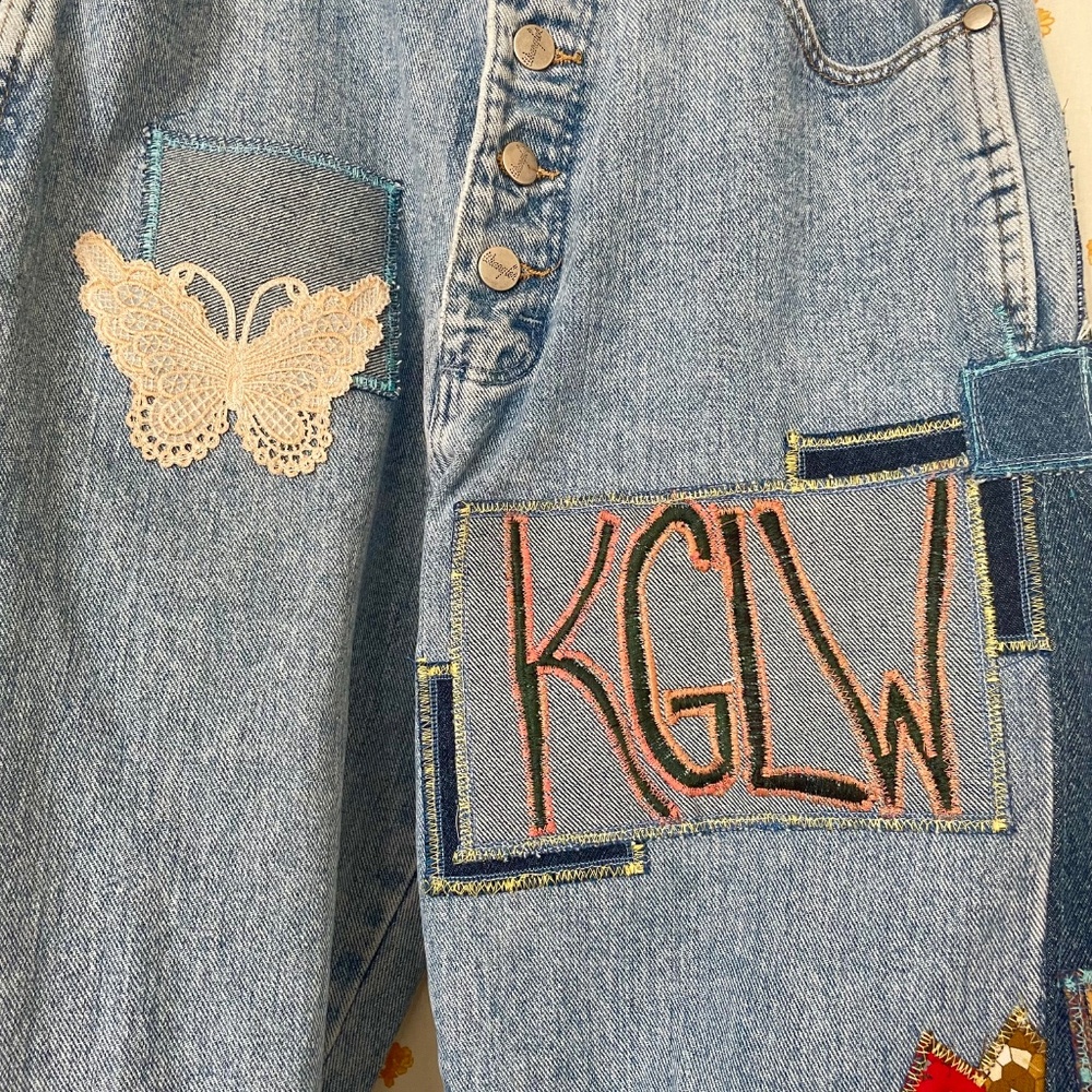 King Gizzard Upcycled Vintage Wrangler Jeans - Picture 7 of 12